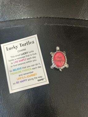 New Ganz Tiny Lucky Turtles Pocket Token Live Simply Turtle Charm & Card